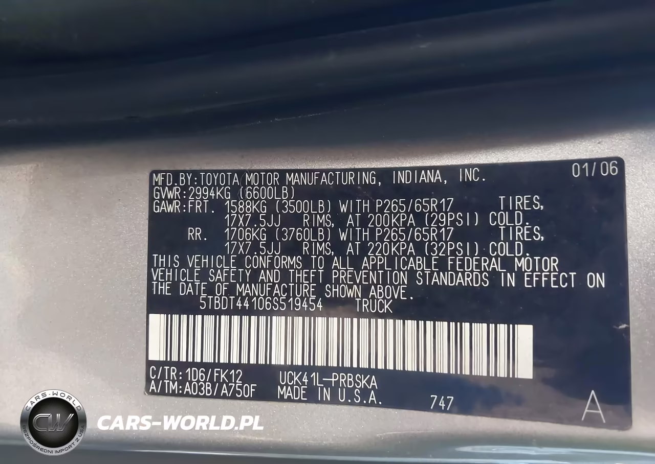 2006 Toyota Tundra Sr5 V8 VIN:5TBDT44106S519454 - 9