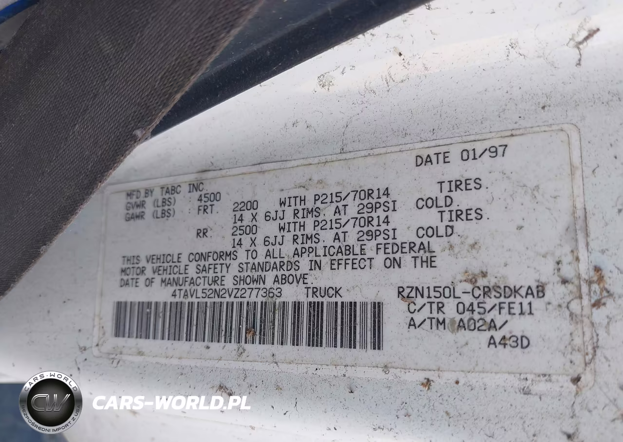 1997 Toyota Tacoma VIN:4TAVL52N2VZ277363 - 9