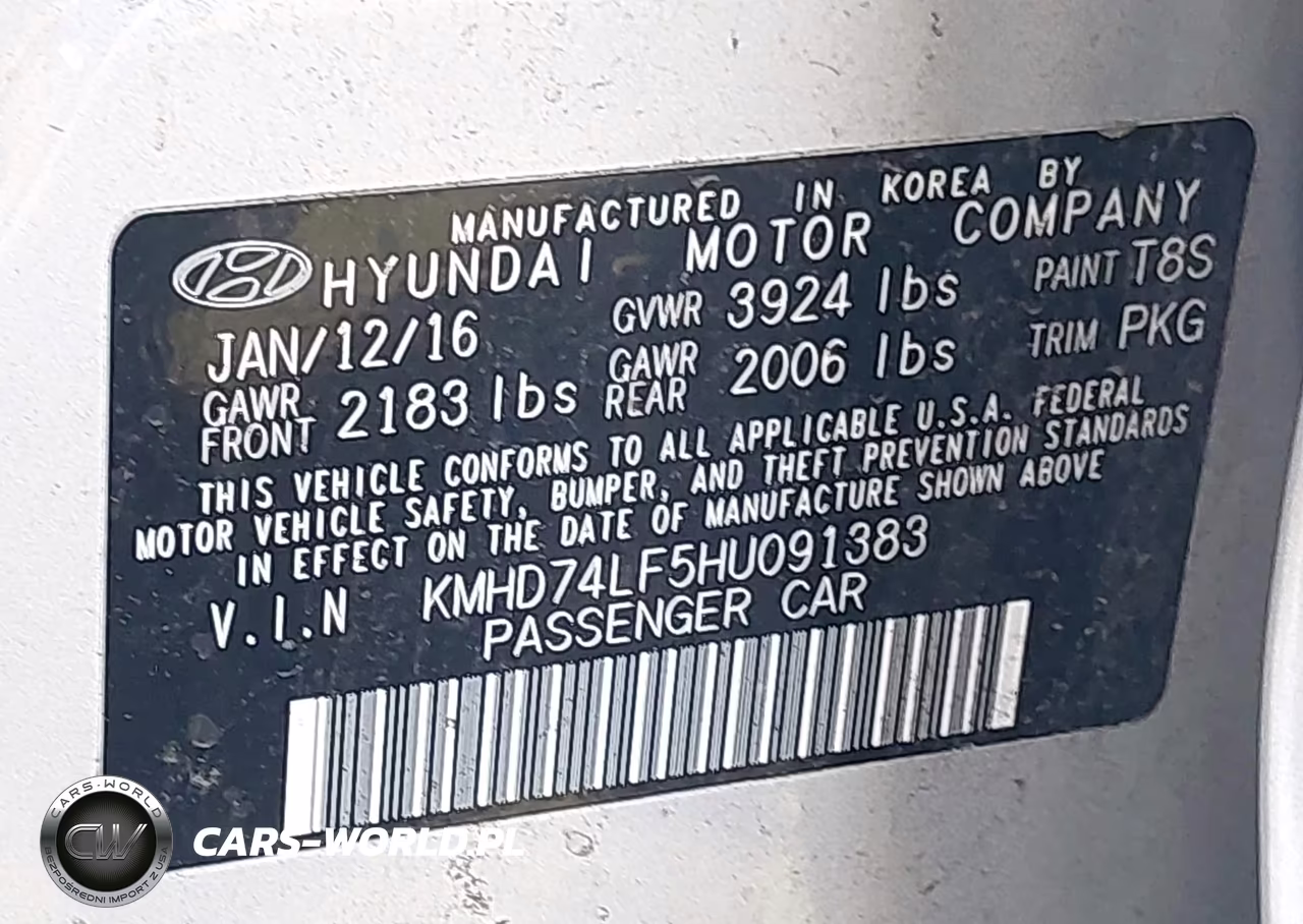 2017 Hyundai Elantra Se VIN:KMHD74LF5HU091383 - 9