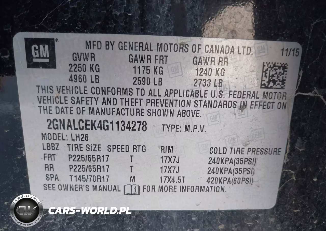 2016 Chevrolet Equinox Lt VIN:2GNALCEK4G1134278 - 9