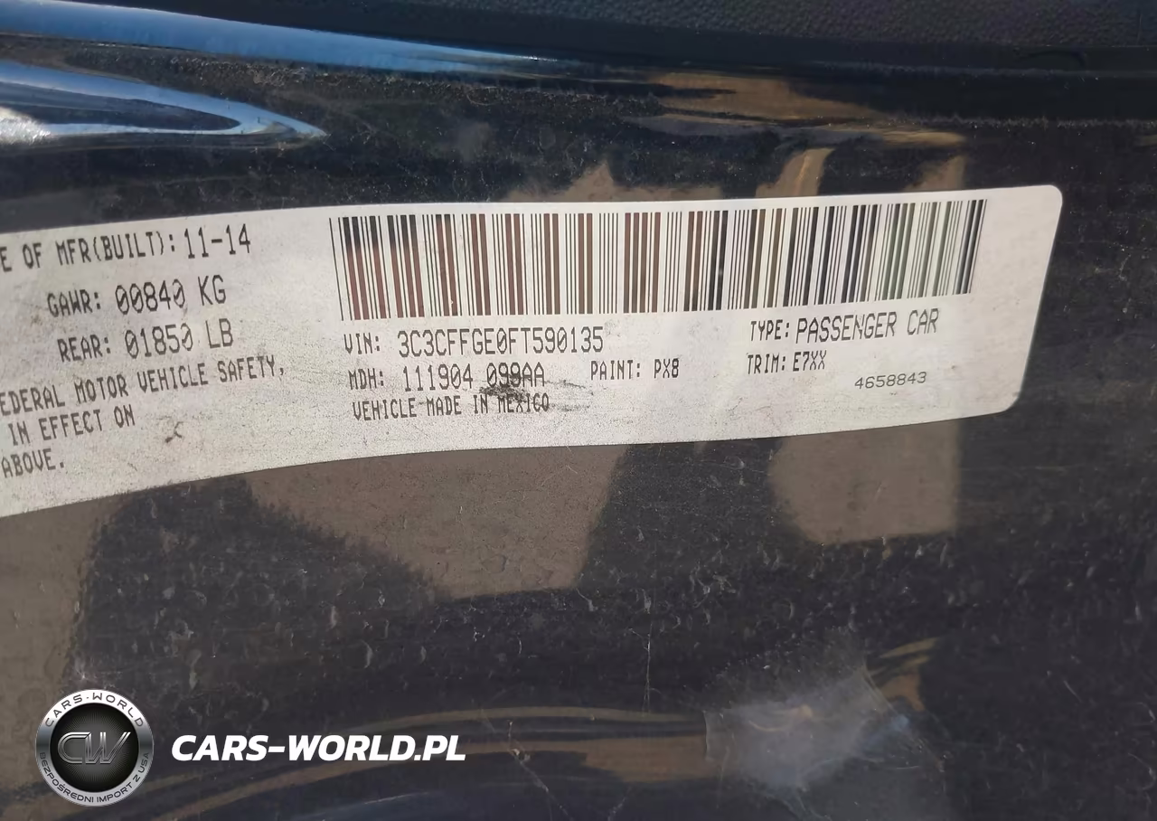2015 Fiat 500E Battery Electric VIN:3C3CFFGE0FT590135 - 9