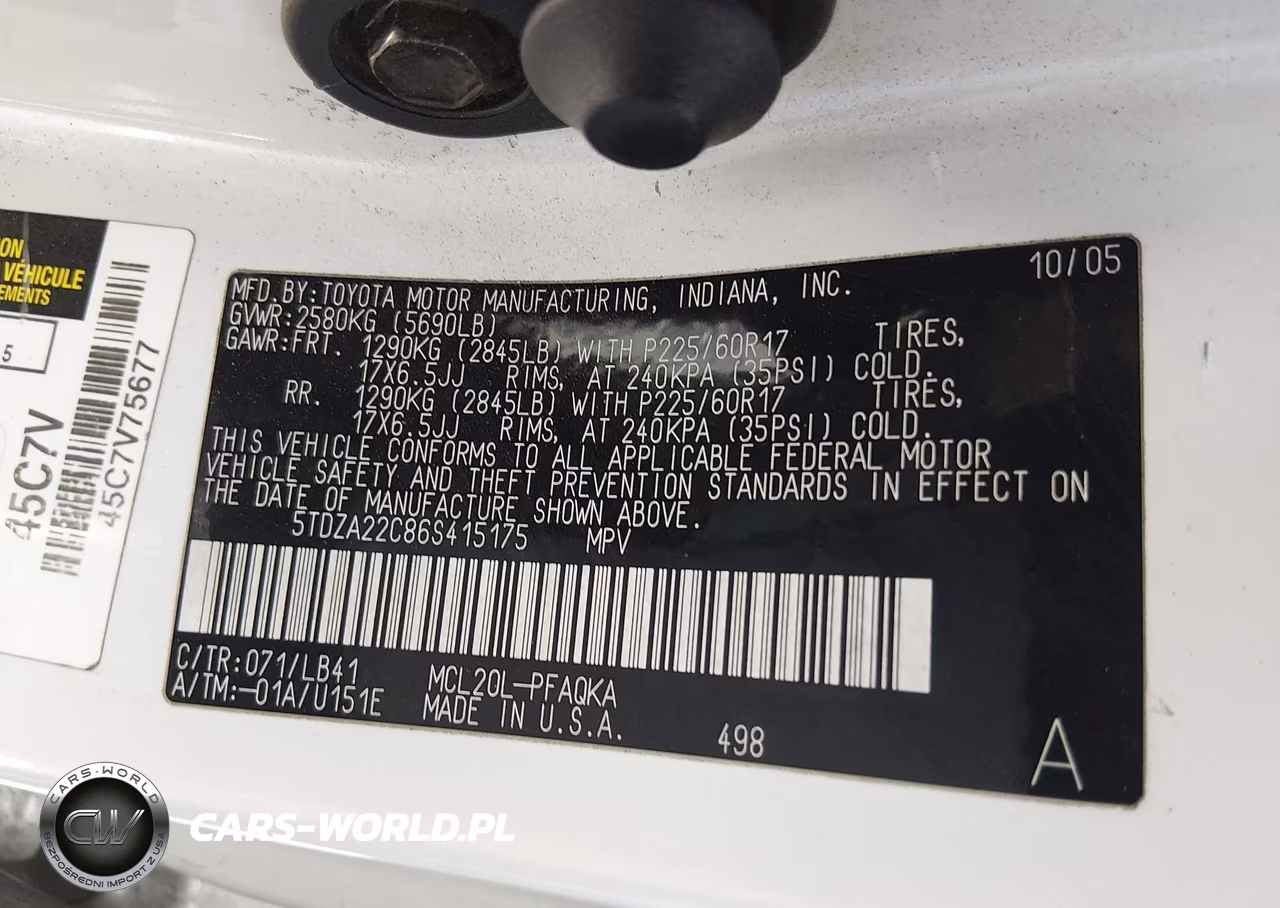 2006 Toyota Sienna Xle VIN:5TDZA22C86S415175 - 9