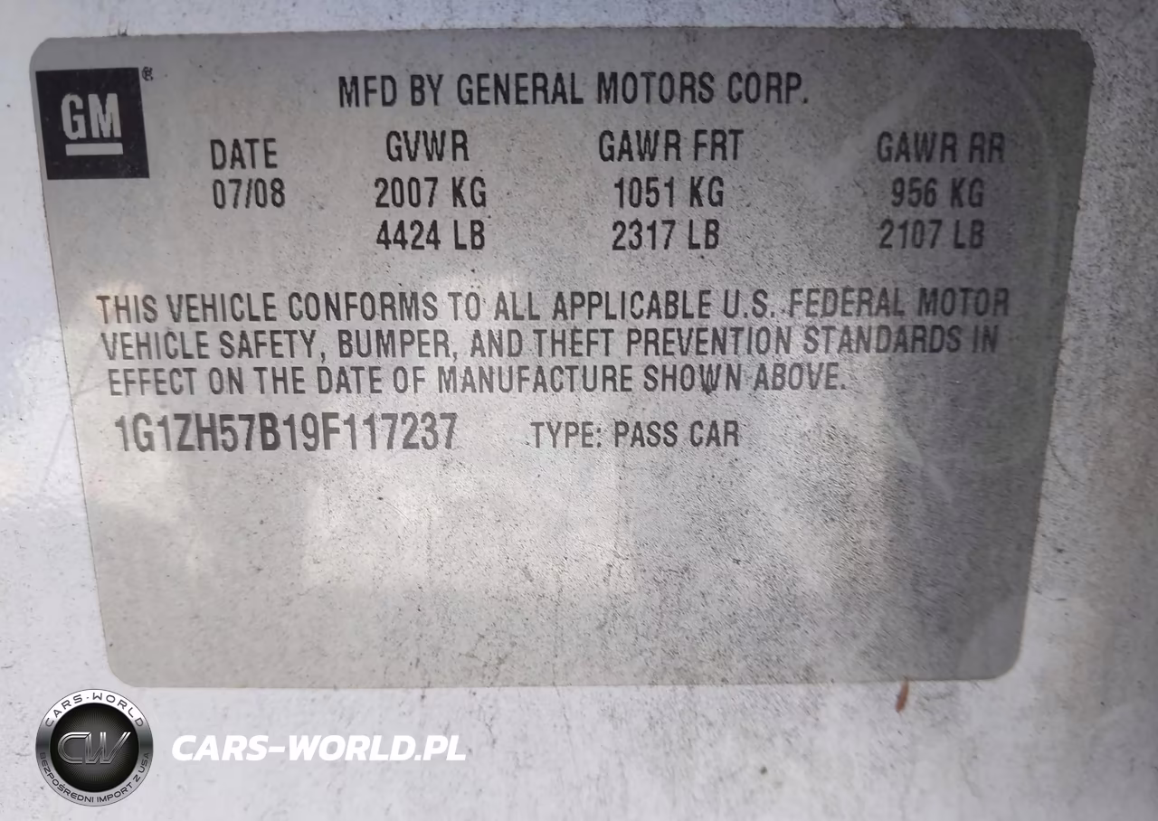 2009 Chevrolet Malibu Lt VIN:1G1ZH57B19F117237 - 9