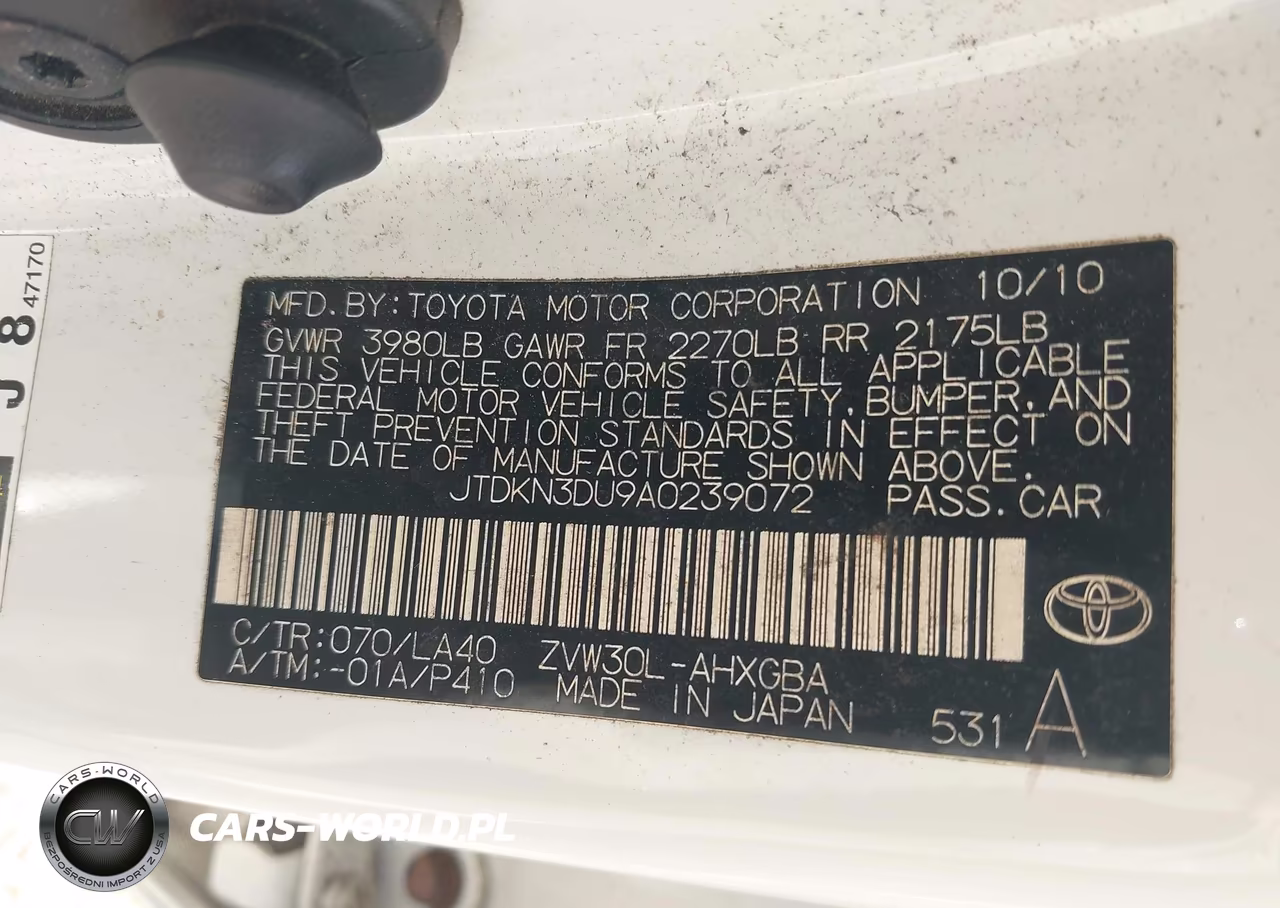 2010 Toyota Prius Iv VIN:JTDKN3DU9A0239072 - 9