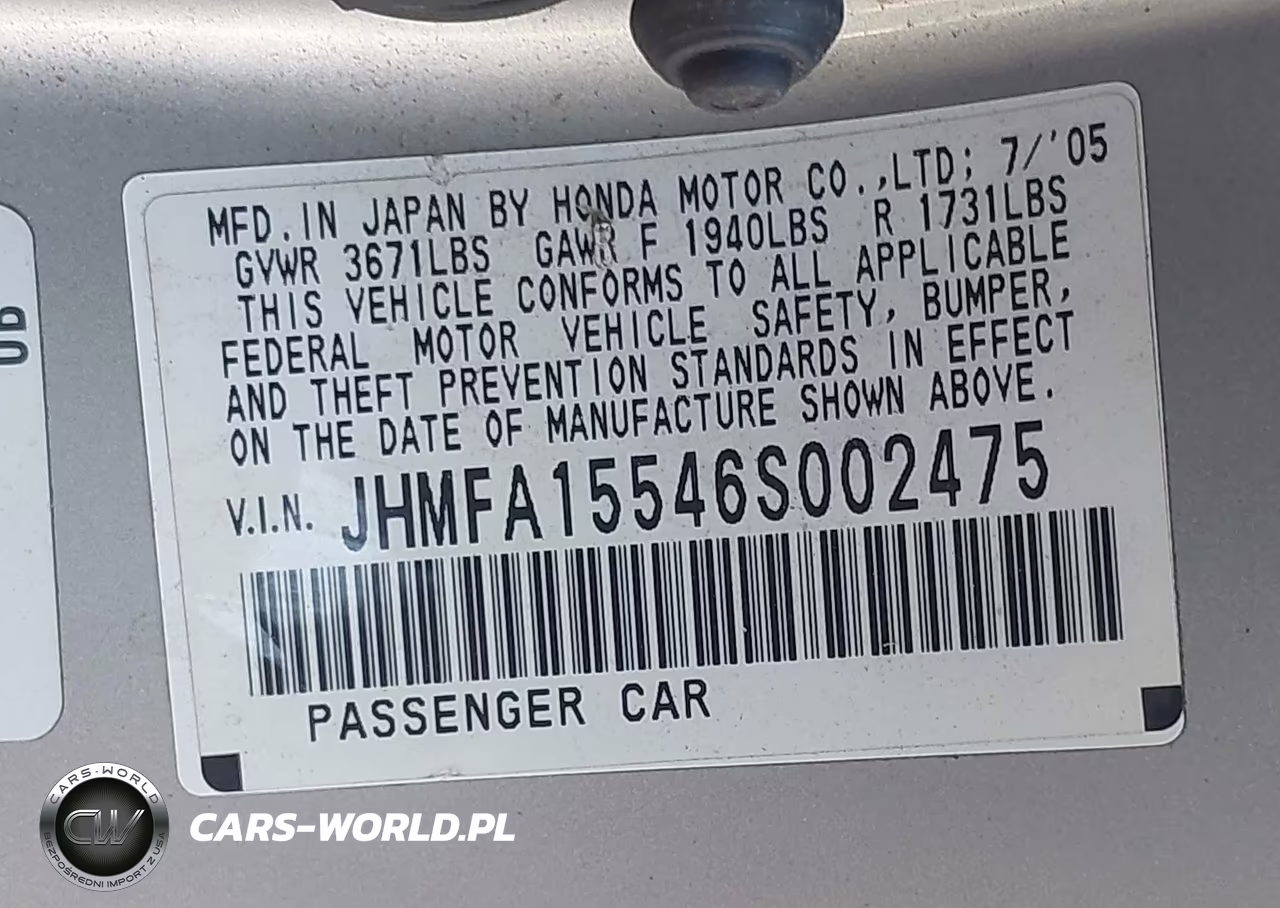 2006 Honda Civic Lx VIN:JHMFA15546S002475 - 9