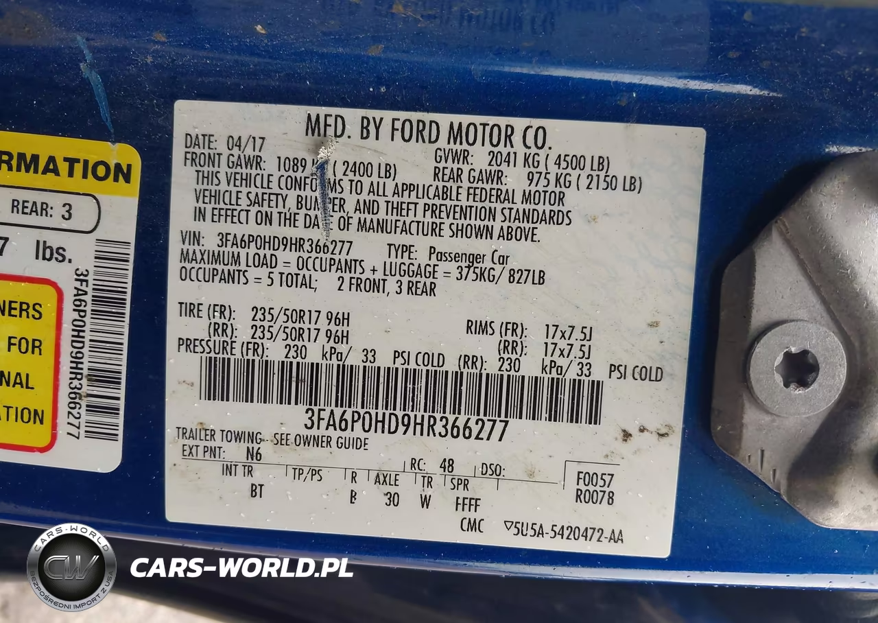 2017 Ford Fusion Se VIN:3FA6P0HD9HR366277 - 9