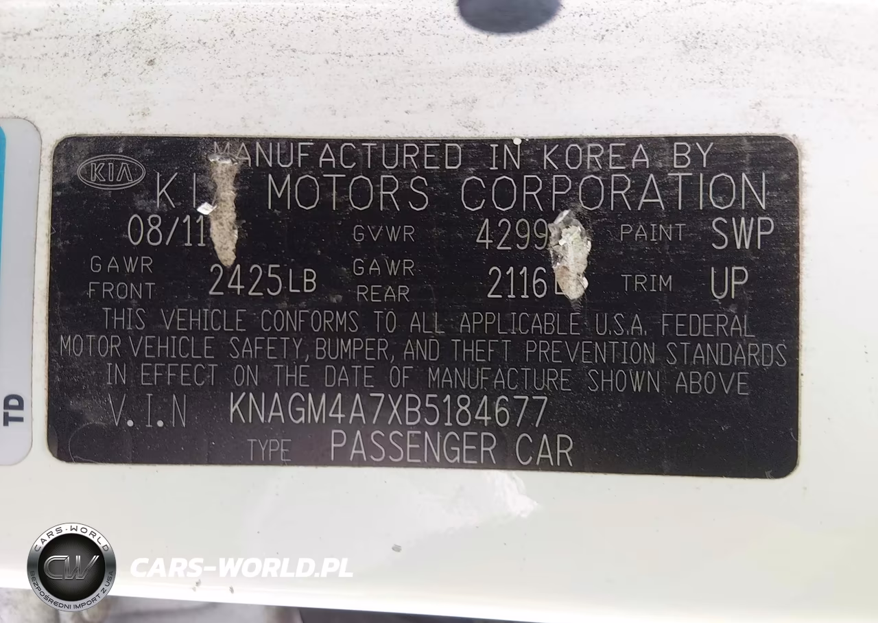 2011 Kia Optima Lx VIN:KNAGM4A7XB5184677 - 9