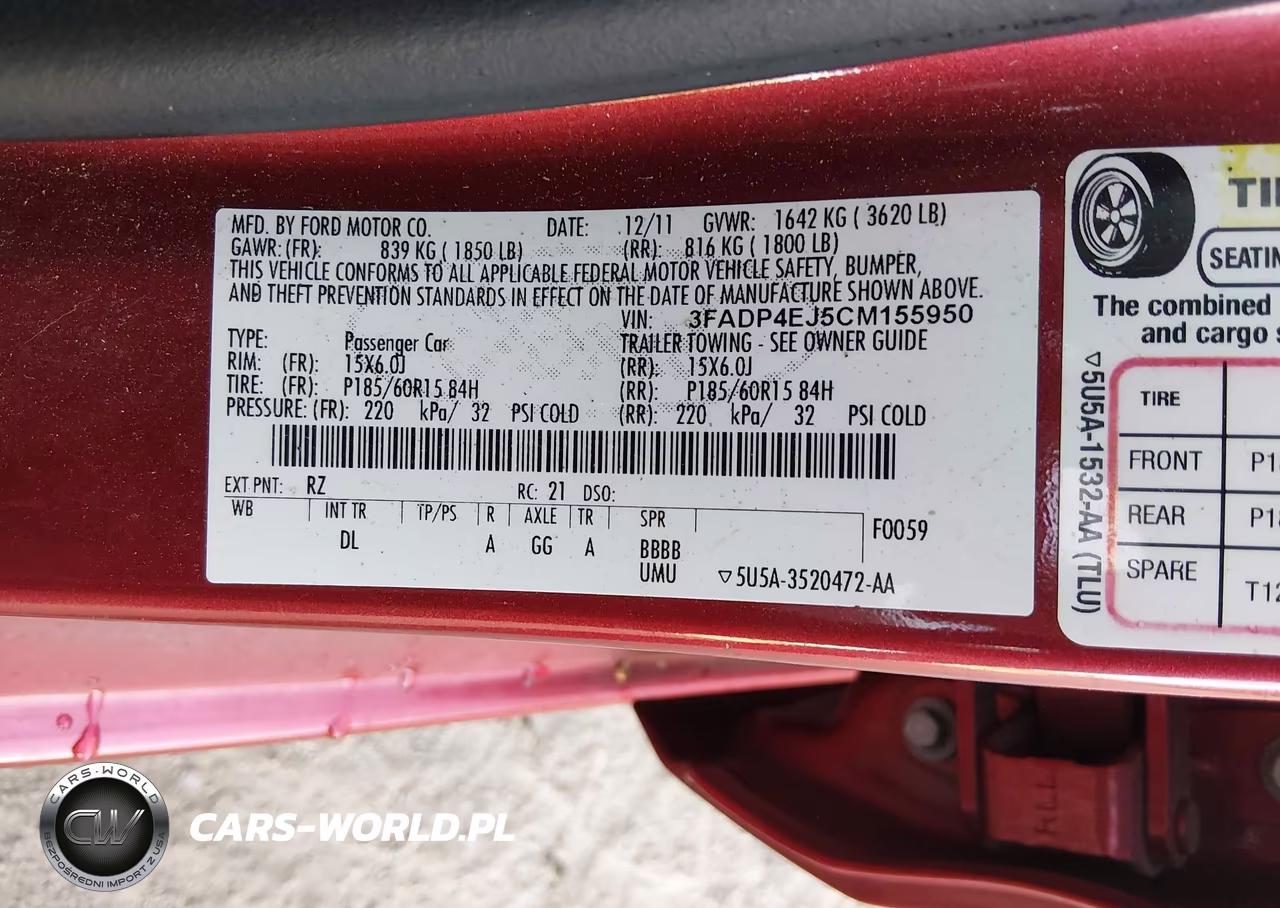2012 Ford Fiesta Se VIN:3FADP4EJ5CM155950 - 9