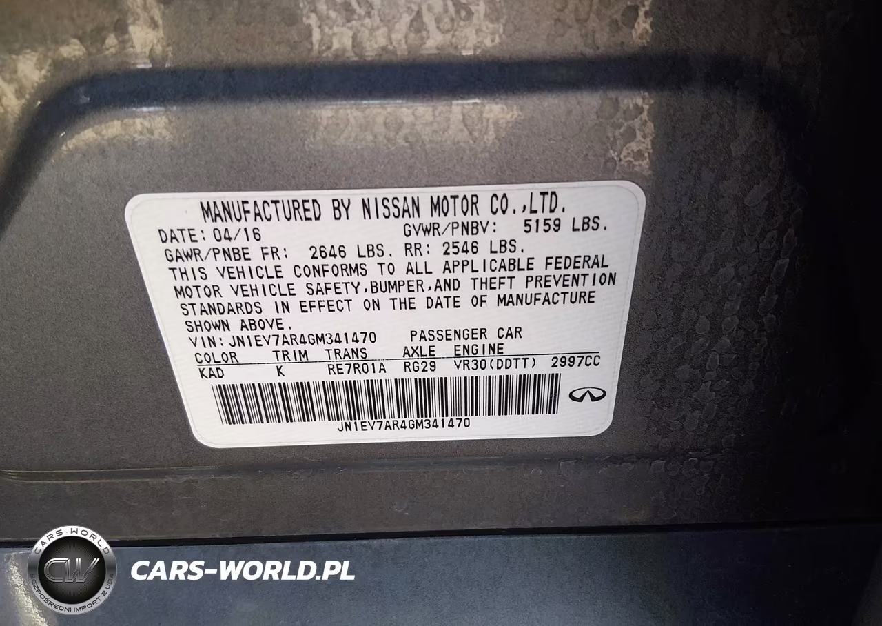 2016 Infiniti Q50 3.0T Premium VIN:JN1EV7AR4GM341470 - 9