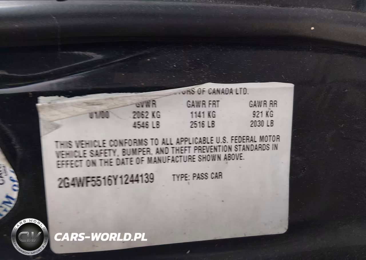 2000 Buick Regal Gs VIN:2G4WF5516Y1244139 - 9