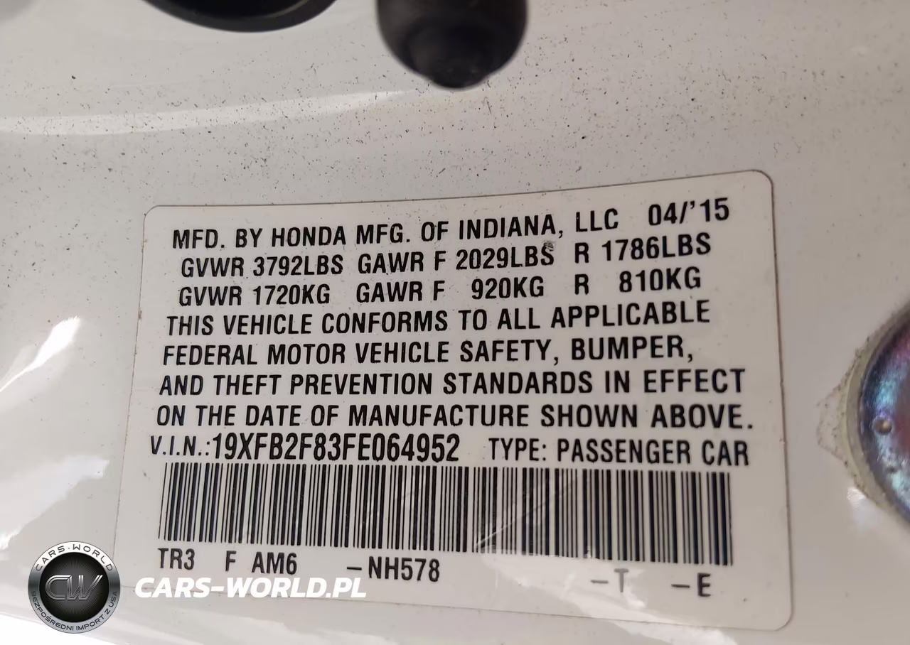 2015 Honda Civic Ex VIN:19XFB2F83FE064952 - 9