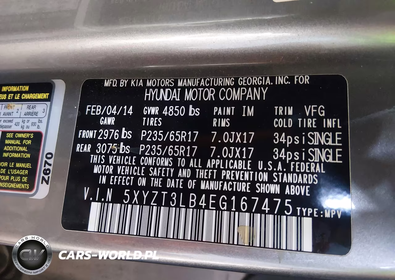 2014 Hyundai Santa Fe Sport 2.4L VIN:5XYZT3LB4EG167475 - 9