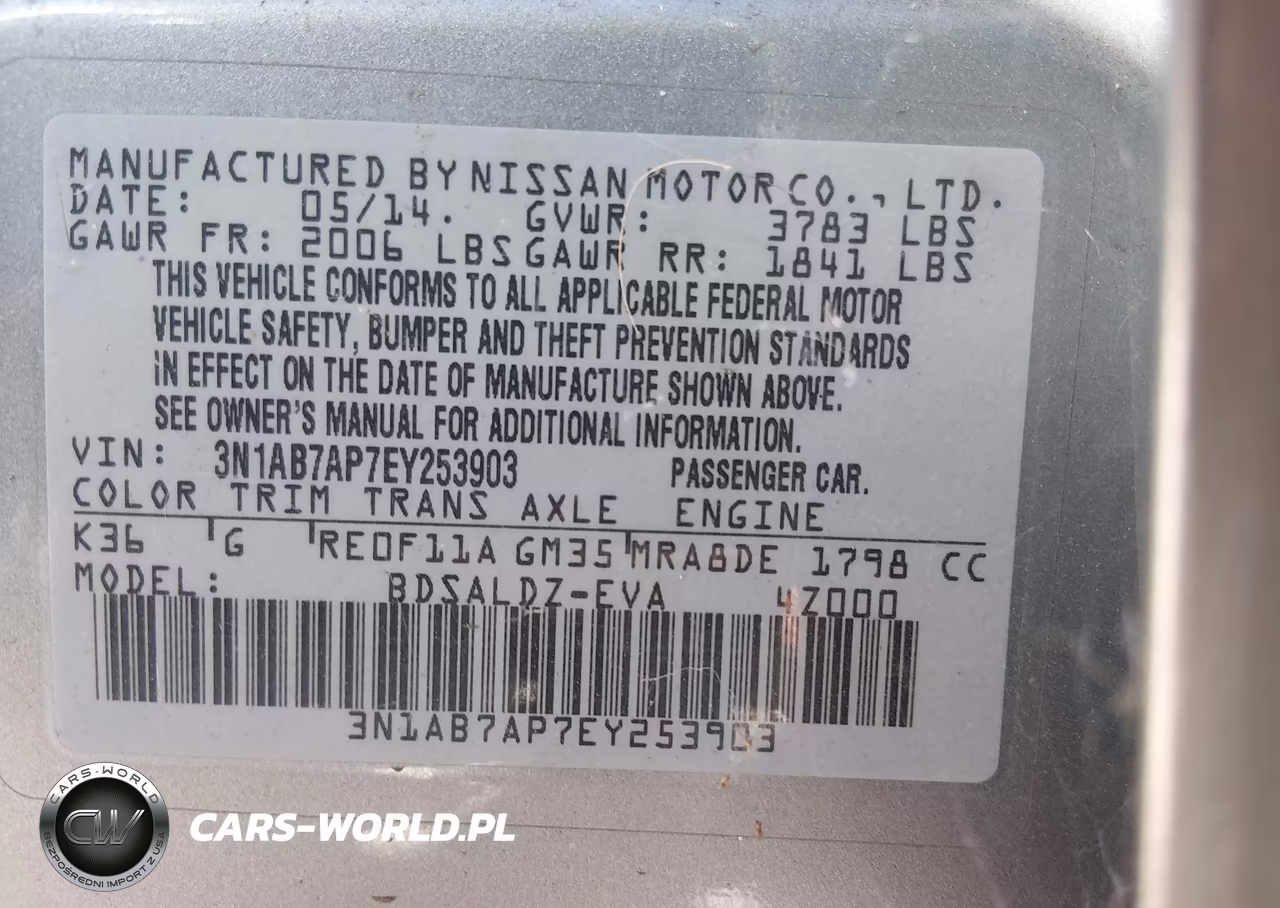 2014 Nissan Sentra Fe+ S-Fe+ Sv-S-Sl-Sr-Sv VIN:3N1AB7AP7EY253903 - 9