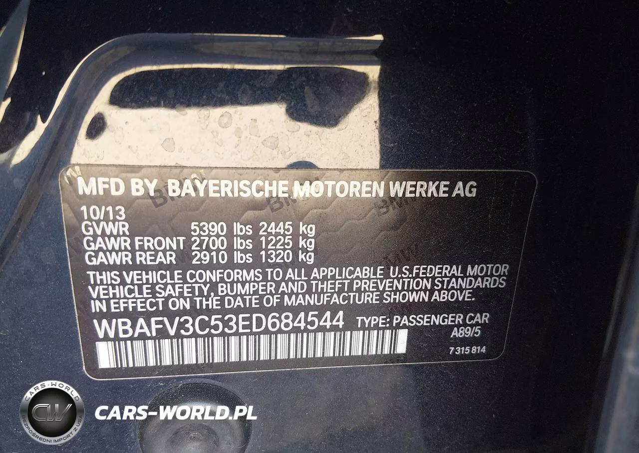 2014 BMW 535D xDrive VIN:WBAFV3C53ED684544 - 9