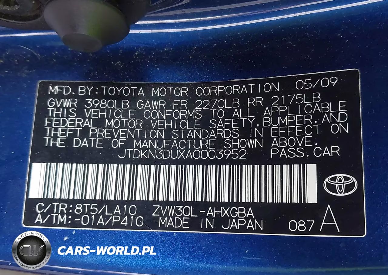 2010 Toyota Prius Iv VIN:JTDKN3DUXA0003952 - 9
