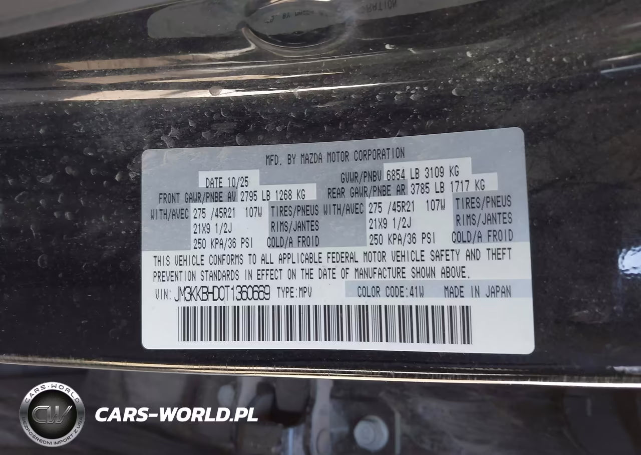 2026 Mazda Cx-90 3.3 Turbo Preferred VIN:JM3KKBHD0T1360669 - 9
