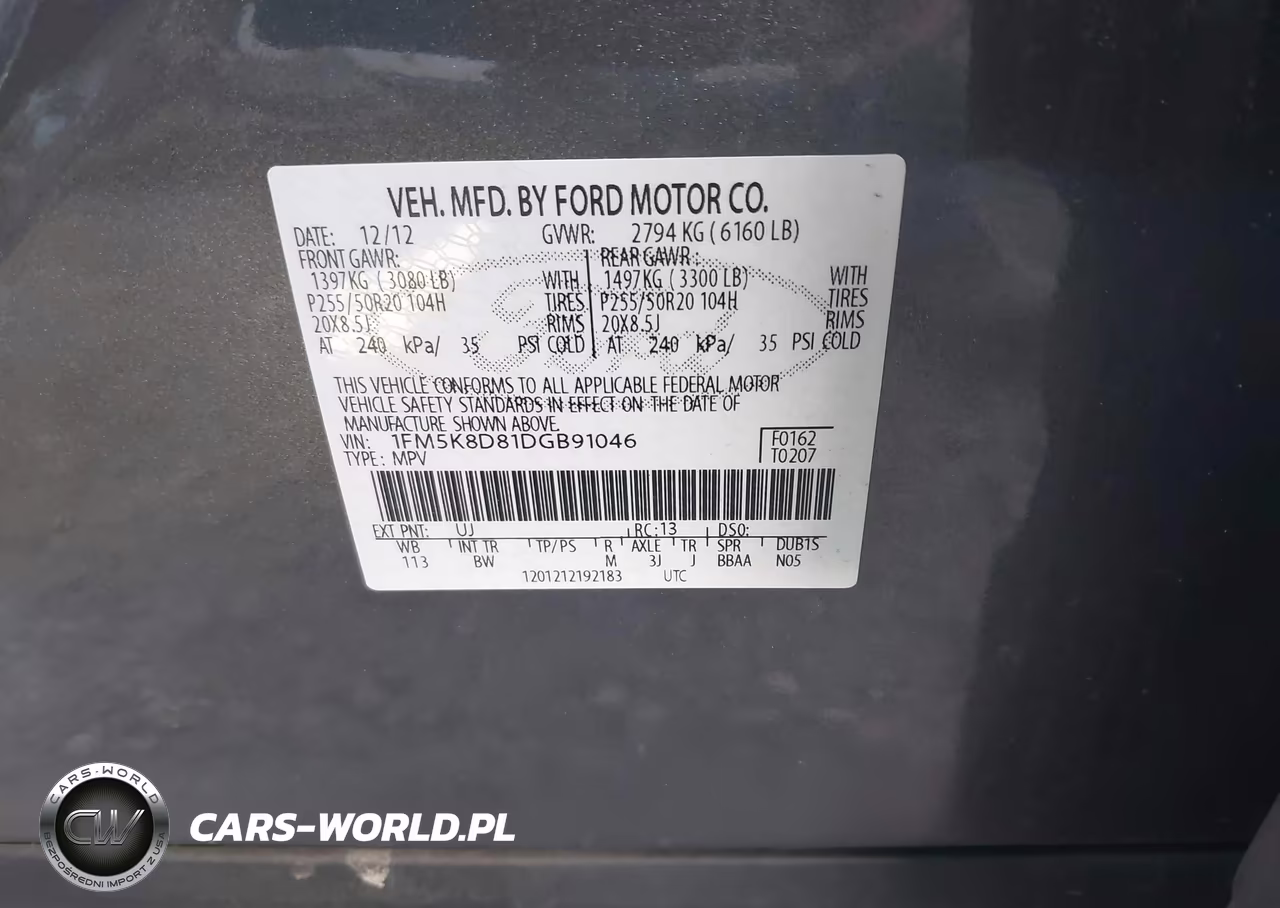 2013 Ford Explorer Xlt VIN:1FM5K8D81DGB91046 - 9