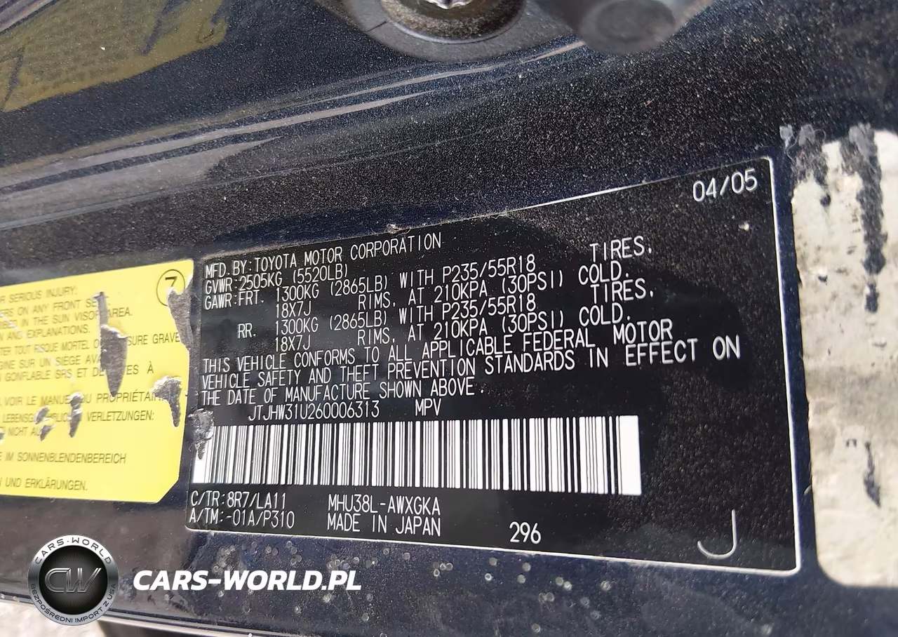 2006 Lexus Rx 400H VIN:JTJHW31U260006313 - 9