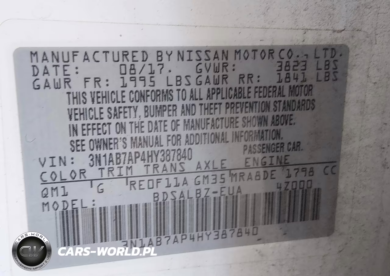 2017 Nissan Sentra S VIN:3N1AB7AP4HY387840 - 9