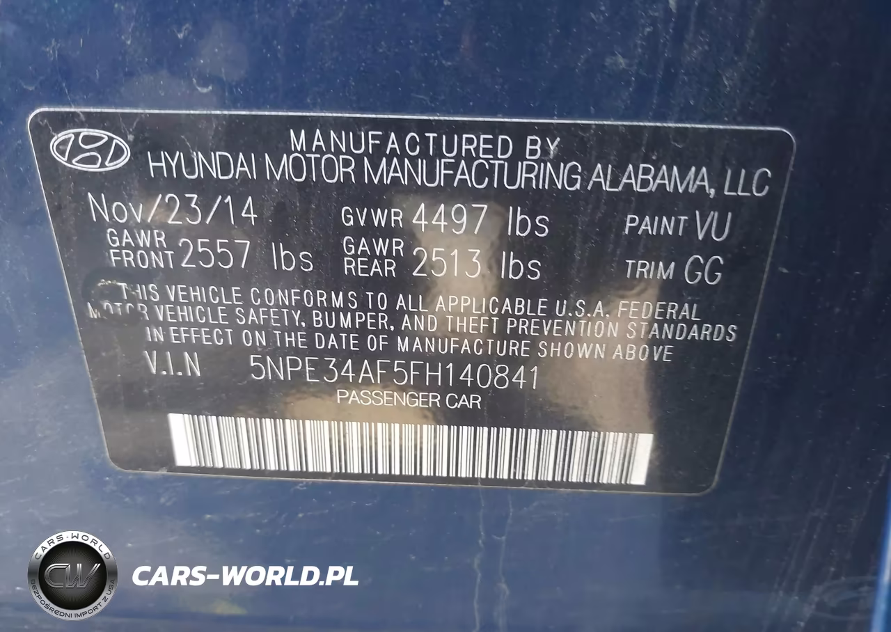 2015 Hyundai Sonata Sport VIN:5NPE34AF5FH140841 - 9