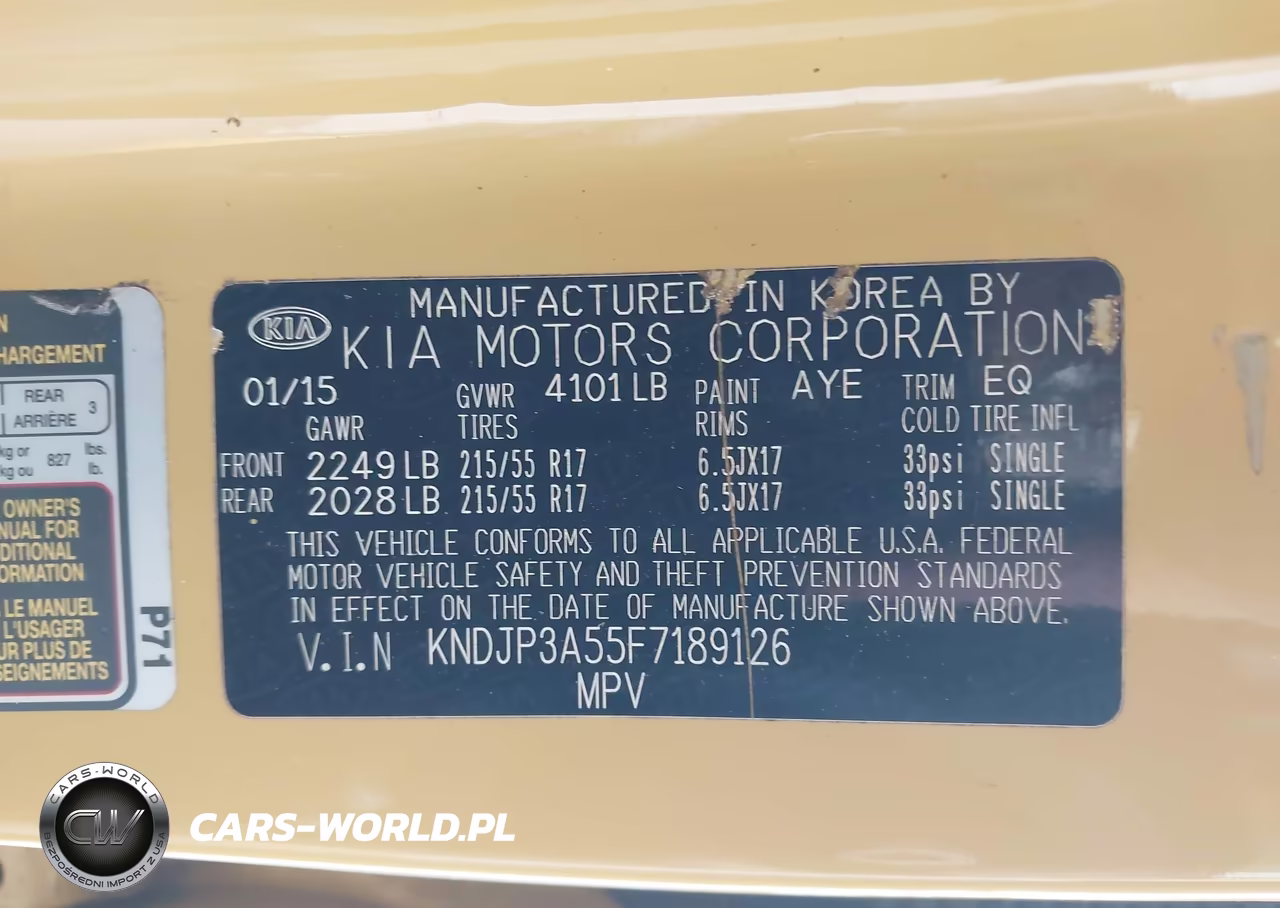 2015 Kia Soul + VIN:KNDJP3A55F7189126 - 9