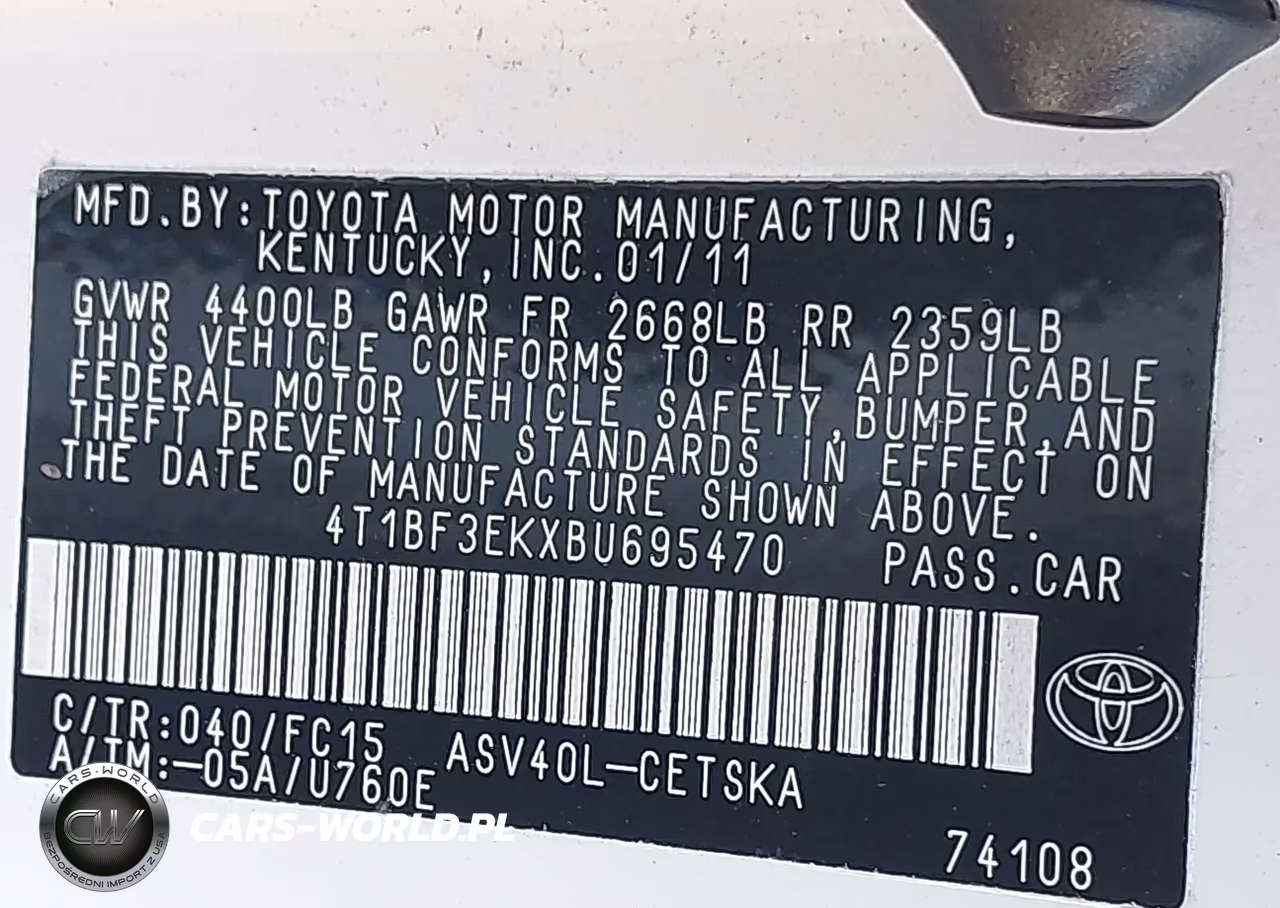 2011 Toyota Camry Se VIN:4T1BF3EKXBU695470 - 9
