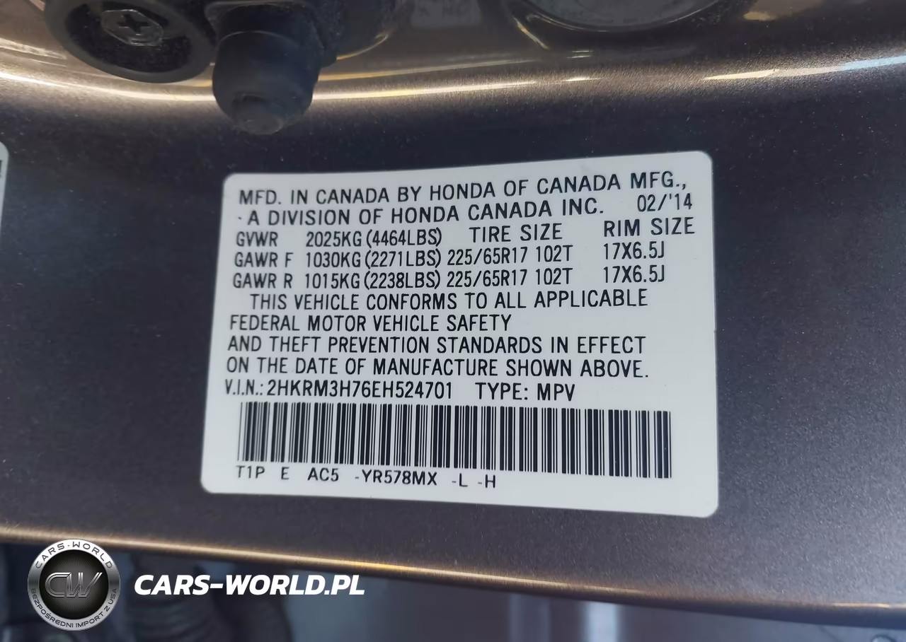 2014 Honda Cr-V Ex-L VIN:2HKRM3H76EH524701 - 9