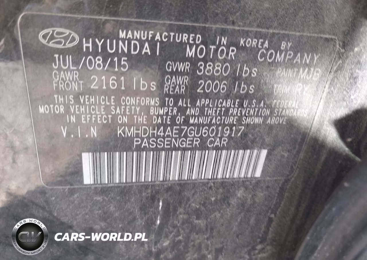 2016 Hyundai Elantra Value Edition VIN:KMHDH4AE7GU601917 - 9