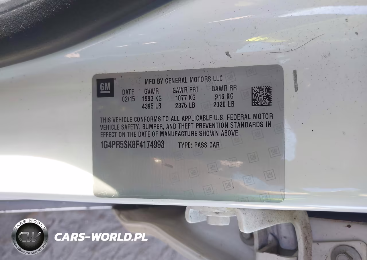 2015 Buick Verano Convenience Group VIN:1G4PR5SK8F4174993 - 9