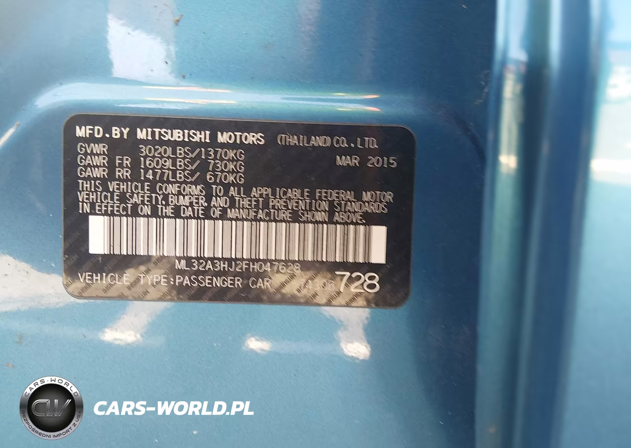 2015 Mitsubishi Mirage De VIN:ML32A3HJ2FH047628 - 9