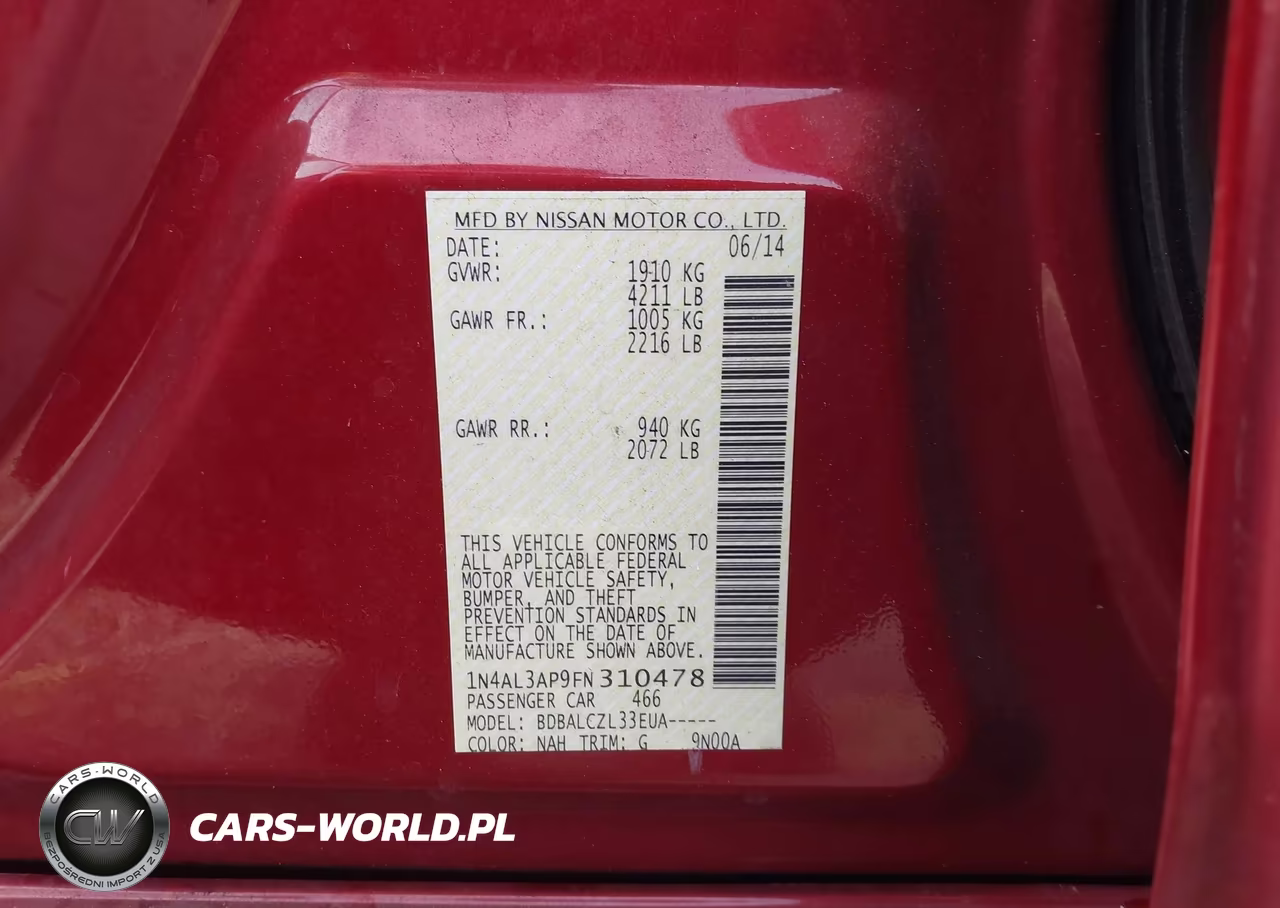 2015 Nissan Altima 2.5 S VIN:1N4AL3AP9FN310478 - 9