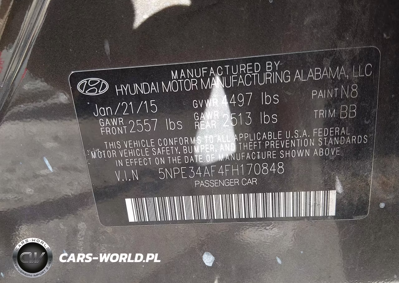 2015 Hyundai Sonata Sport VIN:5NPE34AF4FH170848 - 9