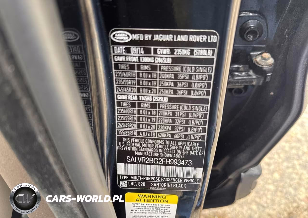 2015 Land Rover Range Rover Evoque Pure VIN:SALVR2BG2FH993473 - 9