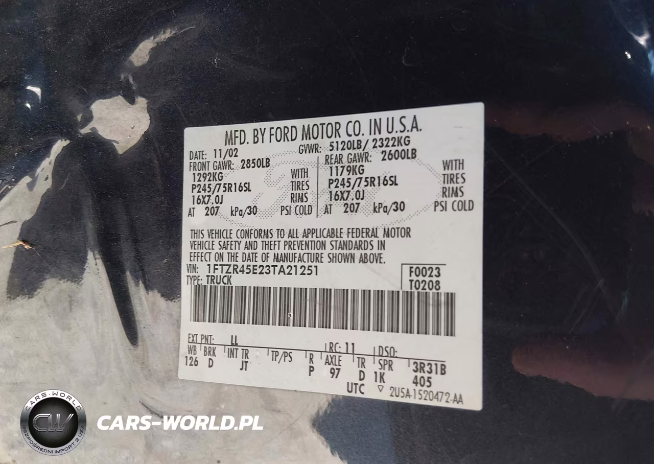 2003 Ford Ranger Edge-Xlt VIN:1FTZR45E23TA21251 - 9