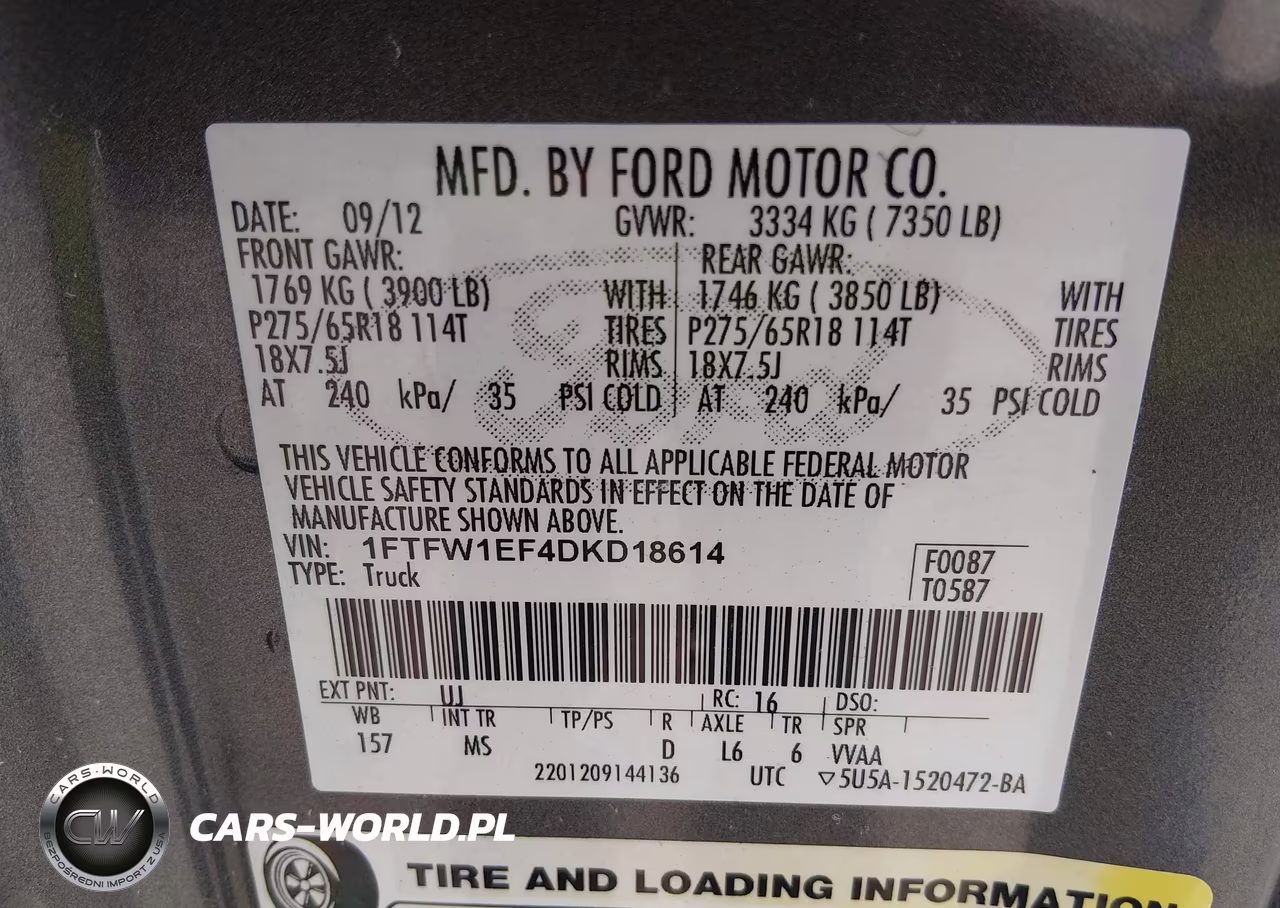 2013 Ford F-150 Xlt VIN:1FTFW1EF4DKD18614 - 9