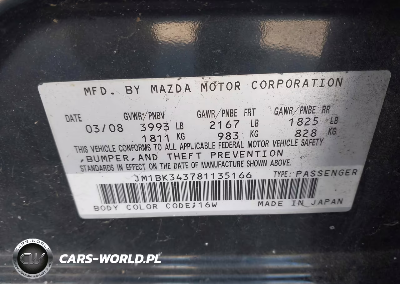 2008 Mazda Mazda3 S Touring VIN:JM1BK343781135166 - 9
