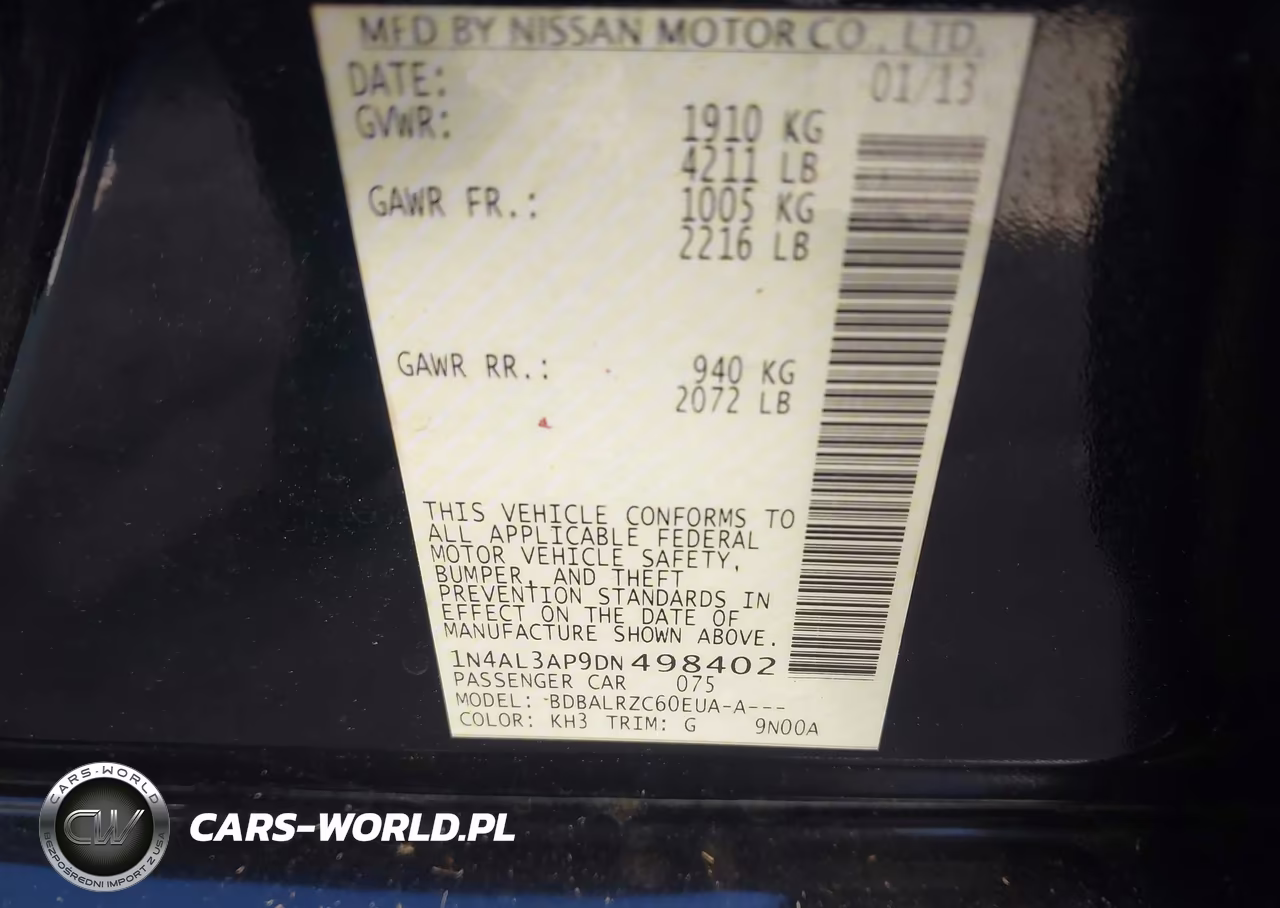 2013 Nissan Altima 2.5 S VIN:1N4AL3AP9DN498402 - 9