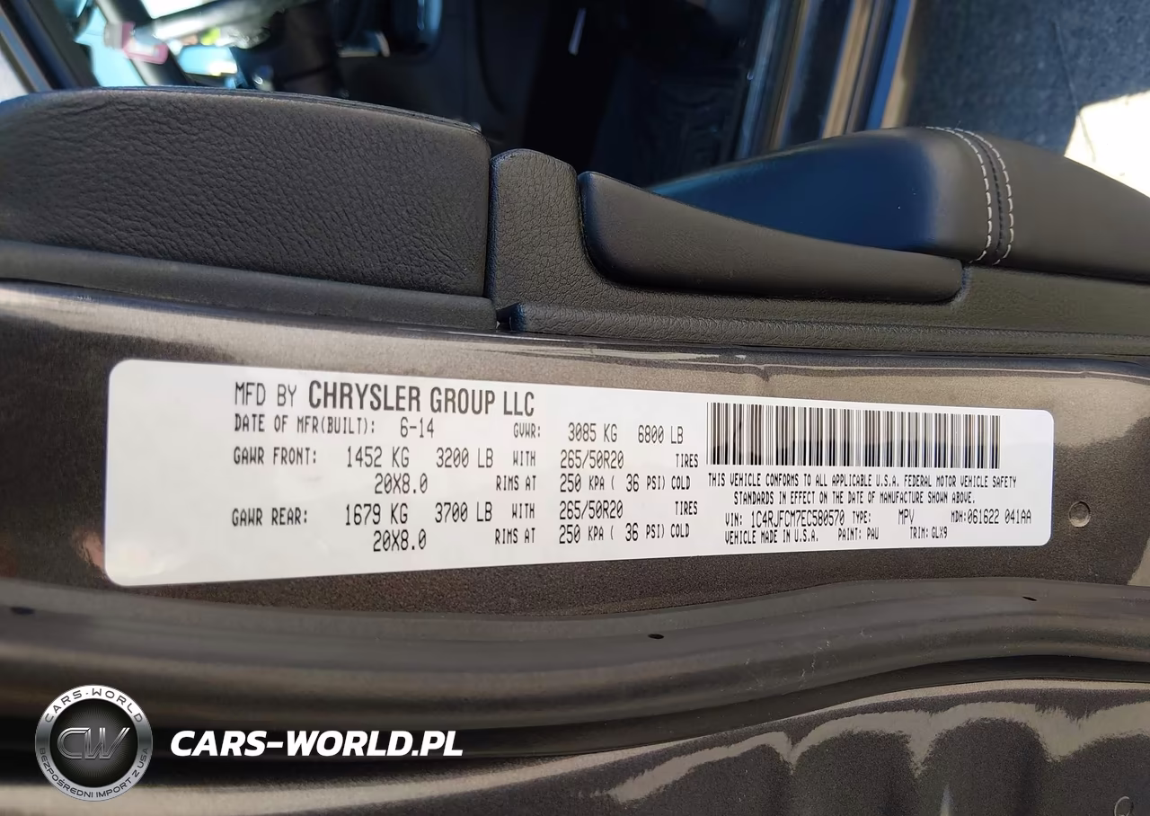 2014 Jeep Grand Cherokee Overland VIN:1C4RJFCM7EC580570 - 9