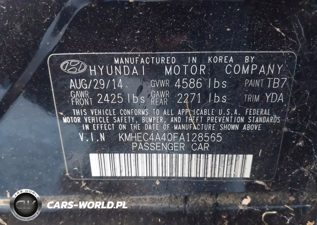 2015 Hyundai Sonata Hybrid Limited VIN:KMHEC4A40FA128565 - 9