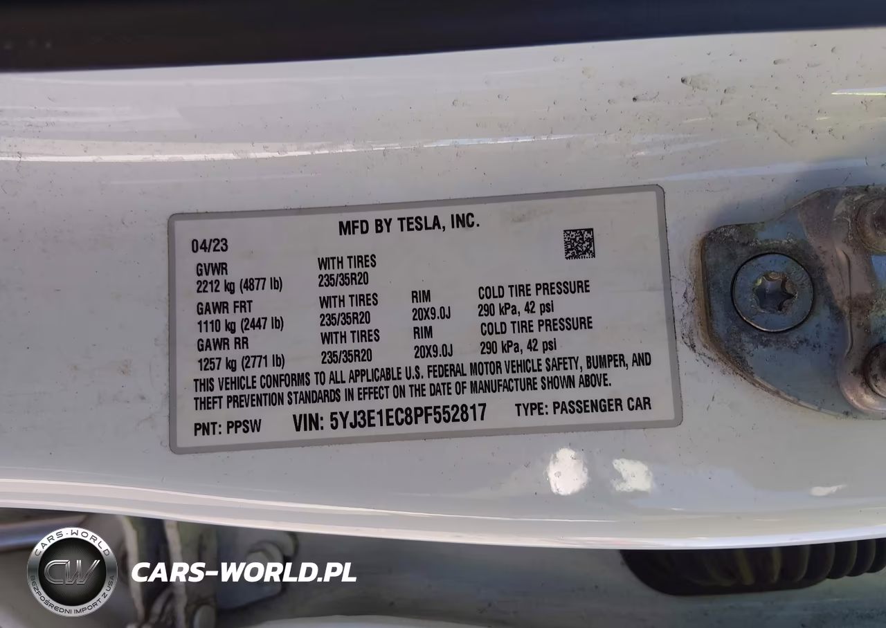 2023 Tesla Model 3 Performance Dual Motor All-Wheel Drive VIN:5YJ3E1EC8PF552817 - 9
