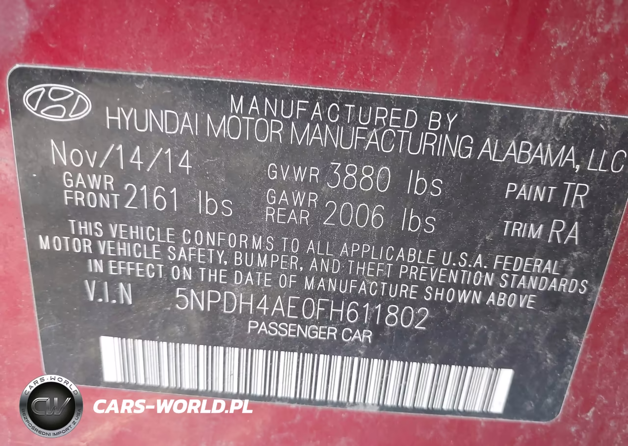 2015 Hyundai Elantra Se VIN:5NPDH4AE0FH611802 - 9