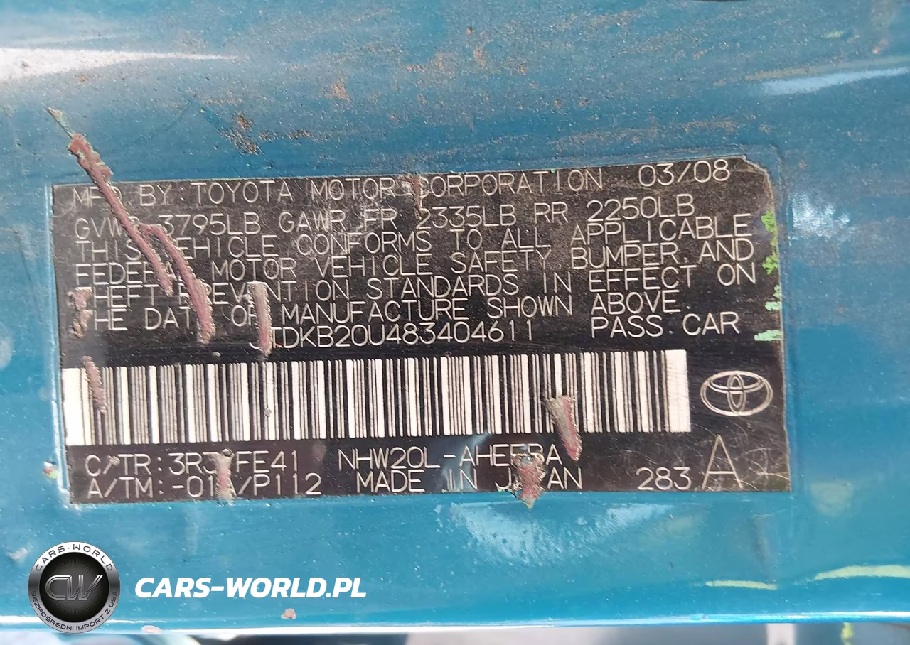 2008 Toyota Prius VIN:JTDKB20U483404611 - 9