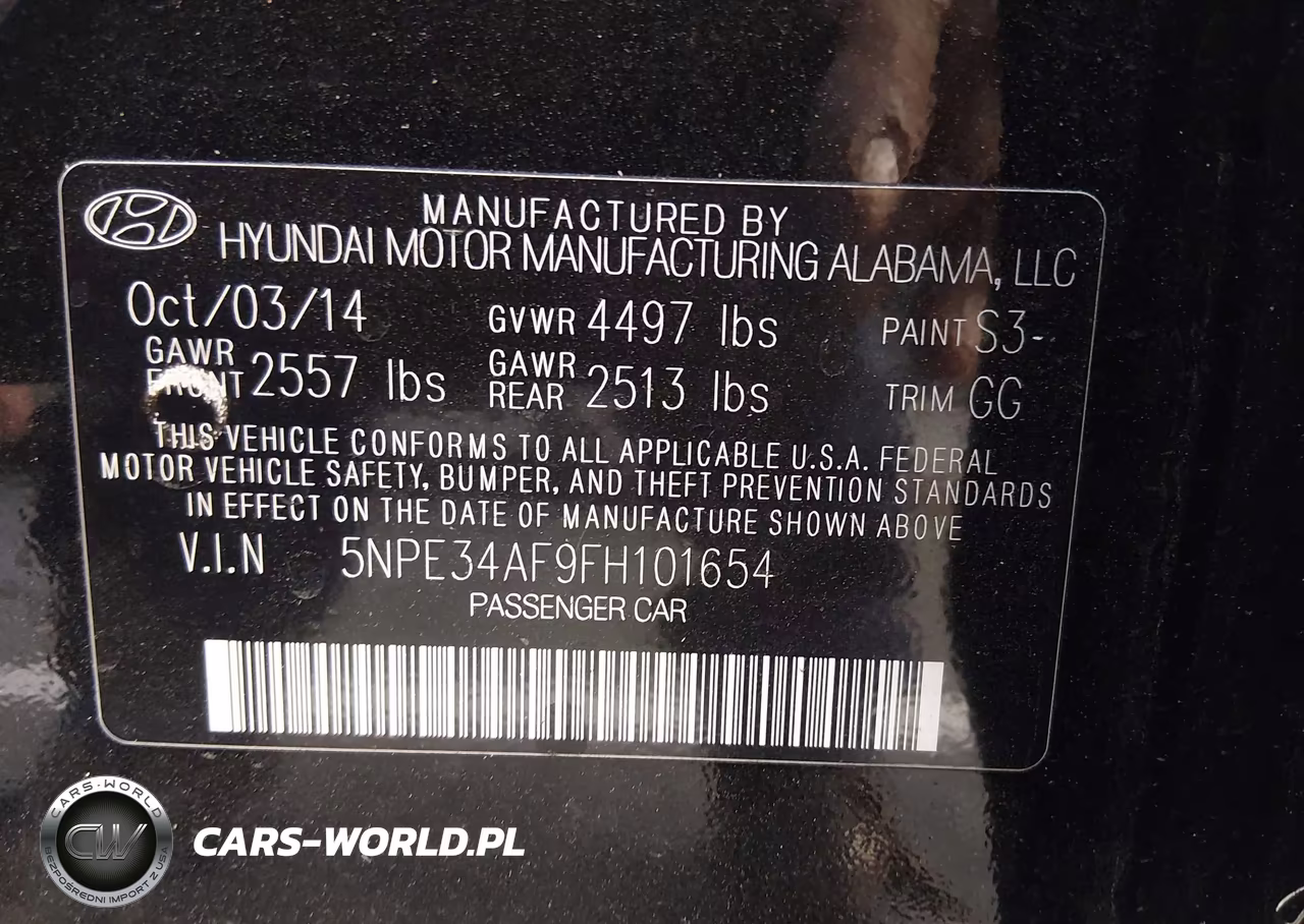 2015 Hyundai Sonata Limited VIN:5NPE34AF9FH101654 - 9