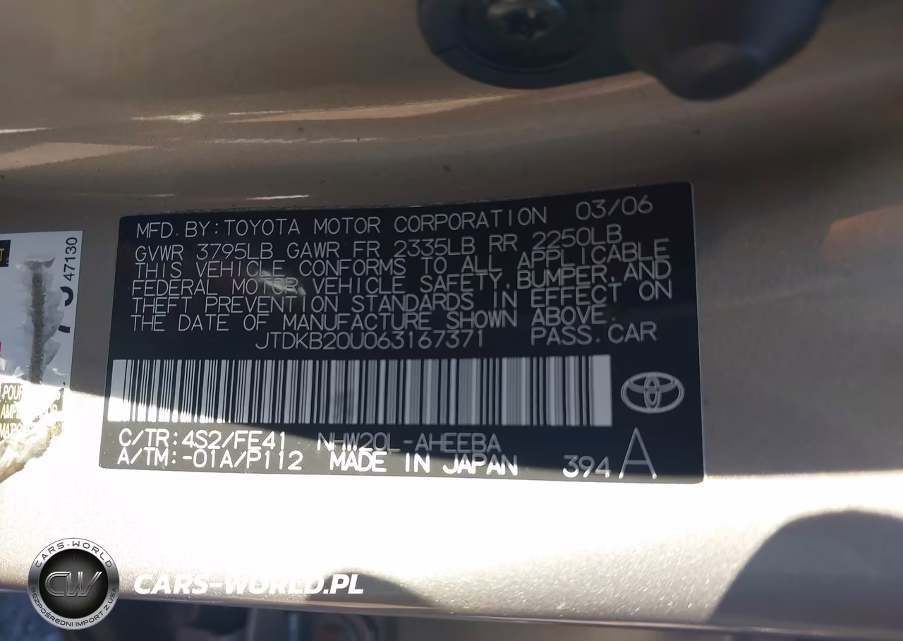2006 Toyota Prius VIN:JTDKB20U063167371 - 9