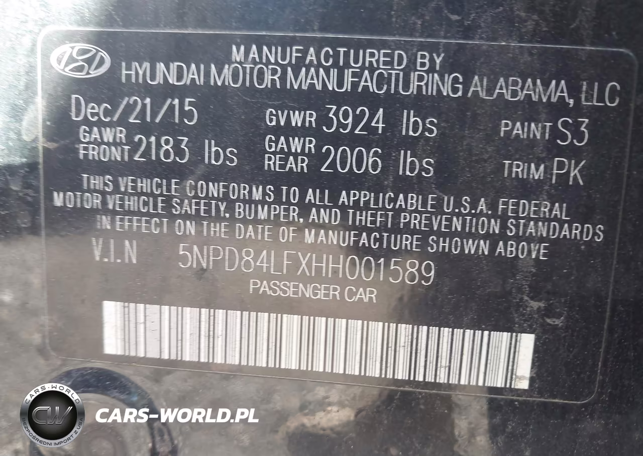 2017 Hyundai Elantra Se VIN:5NPD84LFXHH001589 - 9
