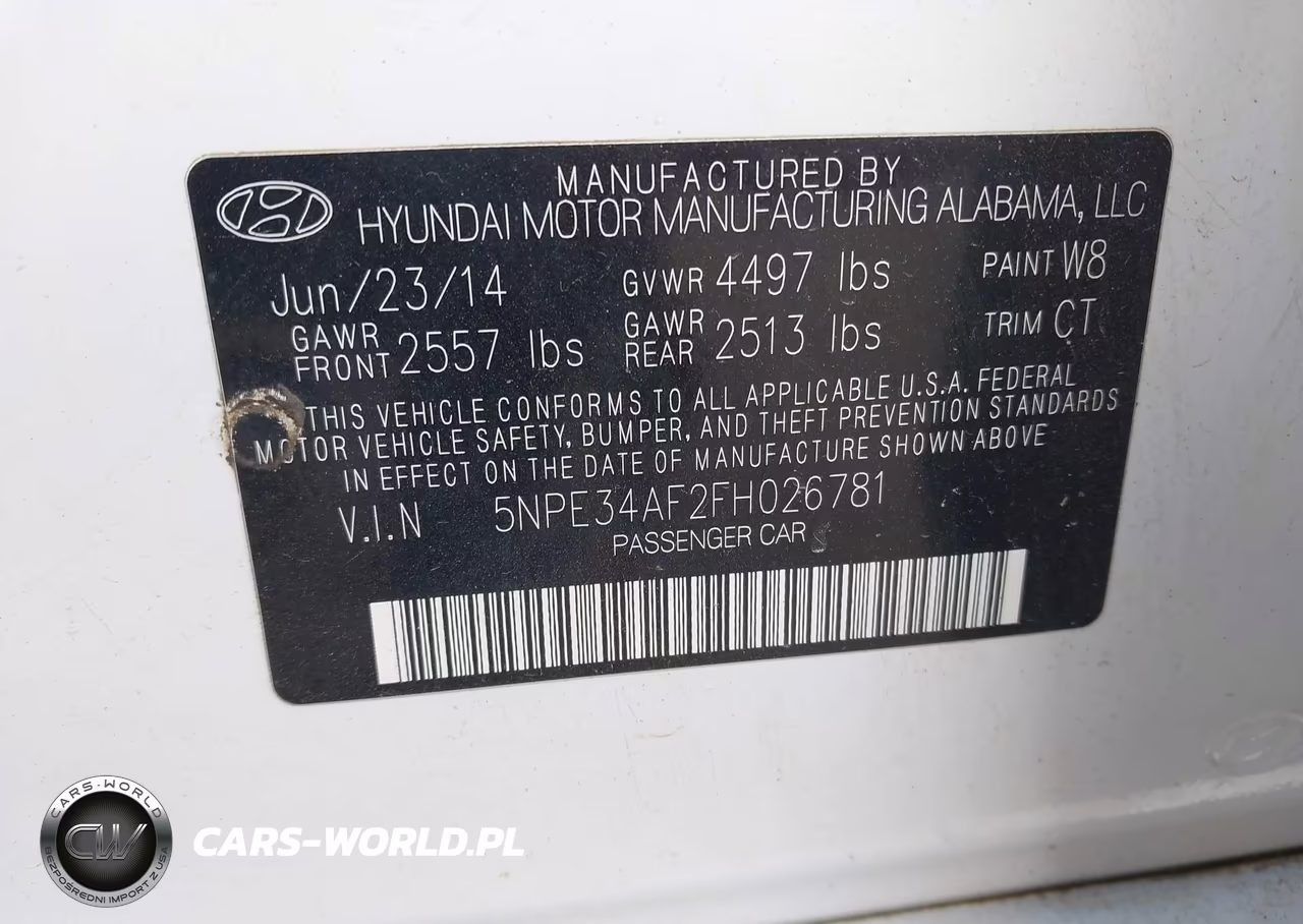 2015 Hyundai Sonata Limited VIN:5NPE34AF2FH026781 - 9