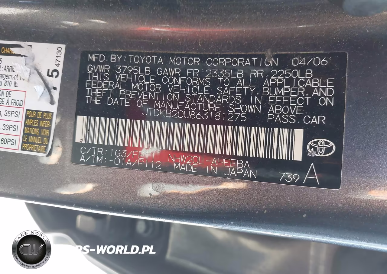 2006 Toyota Prius VIN:JTDKB20U863181275 - 9