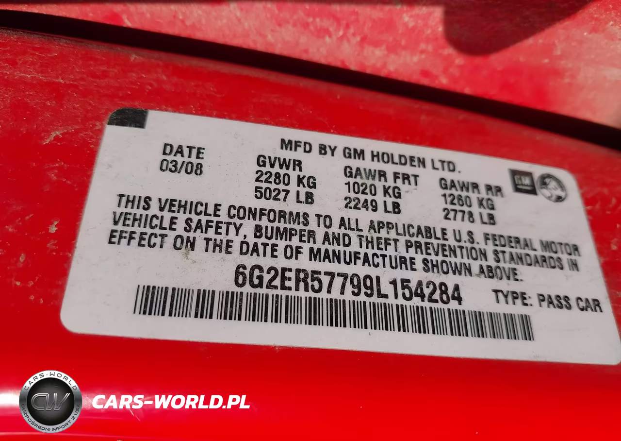 2009 Pontiac G8 VIN:6G2ER57799L154284 - 9