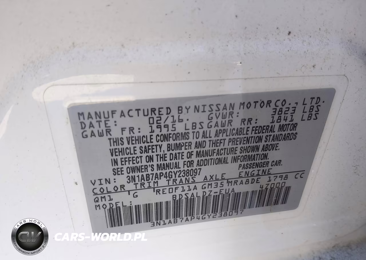 2016 Nissan Sentra Fe+ S-S-Sl-Sr-Sv VIN:3N1AB7AP4GY238097 - 9