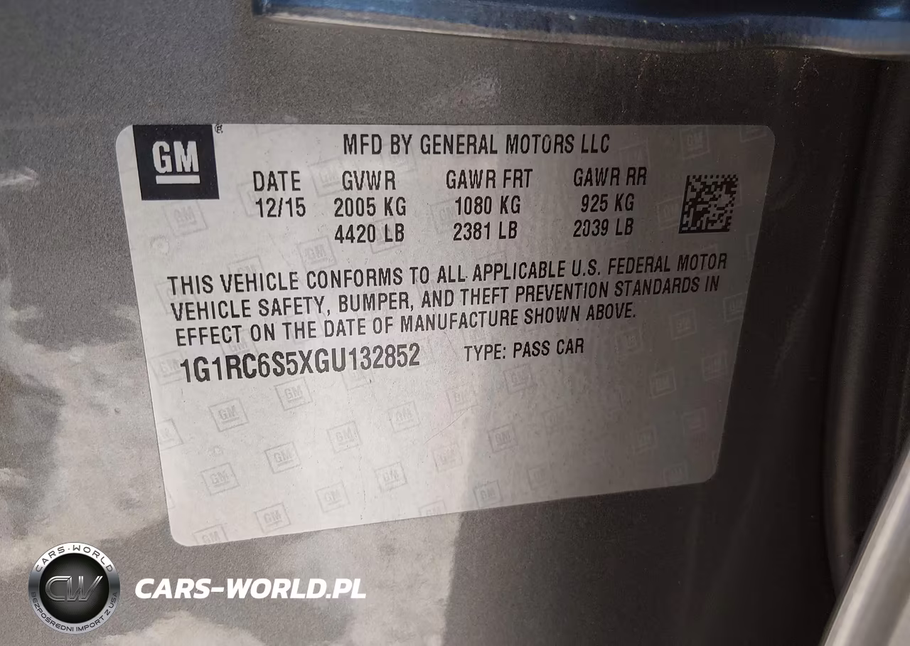 2016 Chevrolet Volt Lt VIN:1G1RC6S5XGU132852 - 9